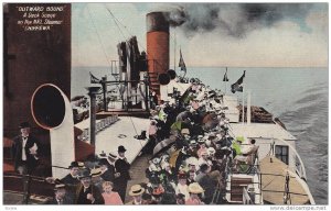 Oceanliner/Steamer/Ship, Outward Bound, A Deck Scene On The N.R.L. Steamer ...