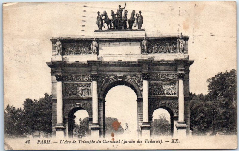 M-45459 Arc de Triomphe du Carrousel Jardin des Tuileries Paris France
