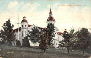 Wolfville Nova Scotia Canada Acadia College Antique Postcard K99047