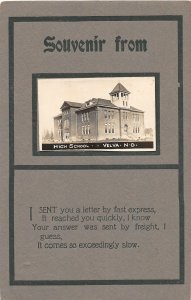 G38/ Velva North Dakota RPPC Postcard c1910 High School 15