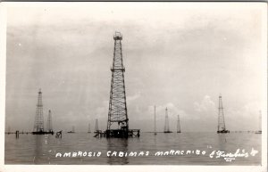 Venezuela RPPC Oil Field Ambrosio Cabimas Maracaibo Postcard B21