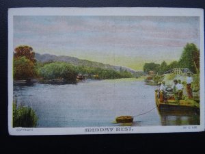 Rural Life FERRY / FISHERMEN - MIDDAY REST C. Lee c1908 Postcard by G.D.& D.