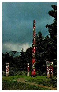 Postcard INDIAN SCENE Sitka National Historical Park Alaska AK AP8055