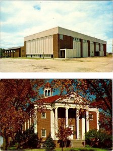 2~Postcards Oskaloosa, IA Iowa  WILLIAM PENN COLLEGE Gymnasium & Spencer Hall