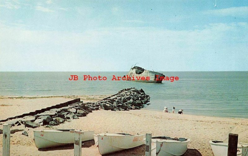 Concrete Ship Atlantis Beached Offshore at Cape May, New Jersey