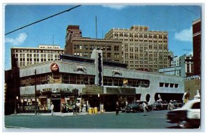 c1960 Greyhounds Bus Airlines Terminal Avenue Downtown Detroit Michigan Postcard