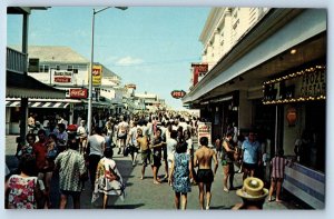 1960 Ocean City Maryland Postcard Greetings Sunday Afternoon Boardwalk North