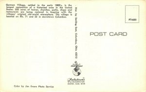 Columbus Ohio 1960s Postcard German Village