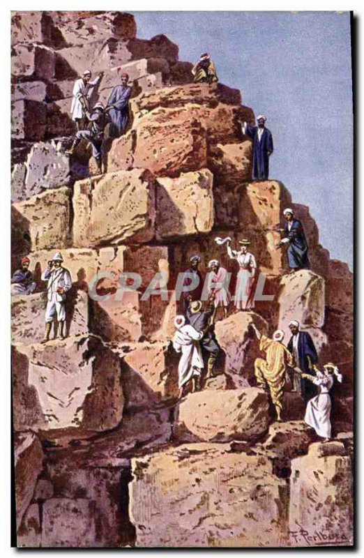 Postcard Ancient Egypt Egypt Climb the Great Pyramid