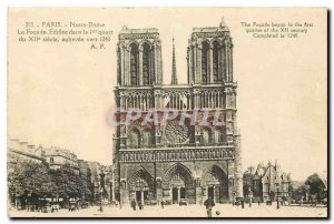 Old Postcard Paris Notre Dame the Facade built in the I quarter of the XII ce...