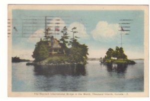 Zavikon Island, Thousand Islands, Ontario, Vintage 1942, PECO Postcard, Slogan