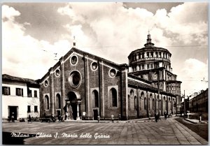 Milano - Chiesa S. Maria Delle Grarie Milan Italy Real Photo RPPC Postcard