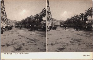 France Nice Av Felix Faure Vintage Postcard C167