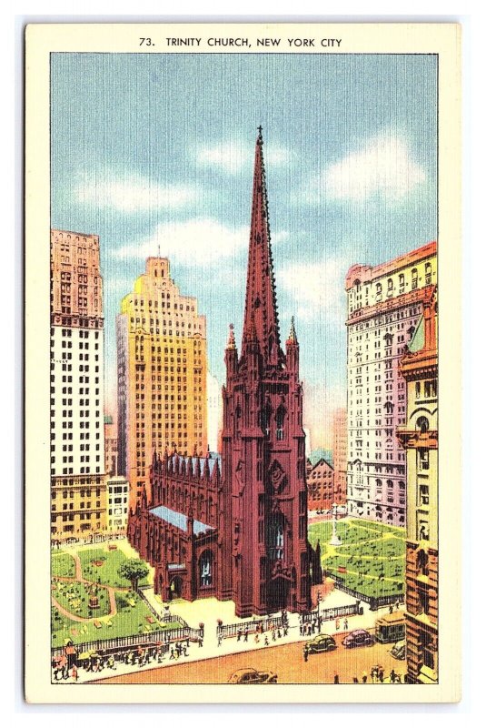 Trinity Church New York City New York Postcard