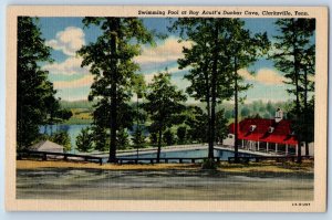 1940 Clarskville Tennessee Postcard Swimming Pool Roy Acuff's Dunbar Cave Road