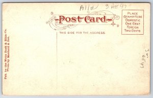 Lima Ohio~Downtown Masonic Temple~Small, Single Balcony Over Door c1910 Postcard