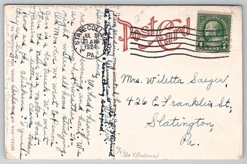 State College PA The Carnegie Library Pennsylvania Postcard E43