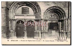 Old Postcard Avalon Portal & # 39eglise Saint Lazare