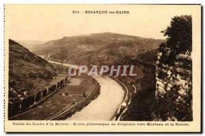 Old Postcard Besancon les Bains Doubs Valley Malate picturesque road heading ...