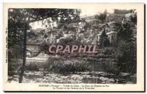 Old Postcard Poitiers Vallee Clain The Railway Bridge Tunnel and the Coteaux ...