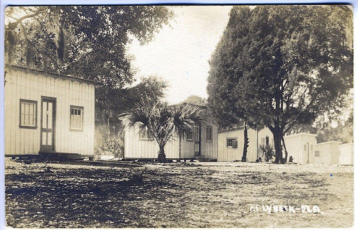 Lybeck Florida Pelotes Island Cottages Real Photo RPPC Postcard