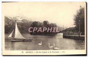 Postcard Annecy Old Swan Island and the Spinner