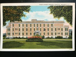Vintage Postcard 1934 Tioga County General Hospital Waverly New York