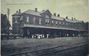Missouri Pacific Railroad Depot, Sedalia, MO Pettis County 1909 Vintage Postcard