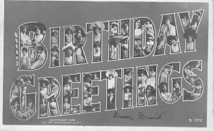 Birthday greetings Large letter D.P.O. , Discontinued Post Office 1907 