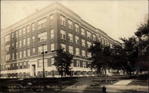 Menomonie Wisconsin WI Stout School Home Ec Bldg Real Photo Vintage Postcard