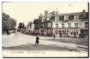 Old Postcard Pont L'Eveque Place Du Calvaire