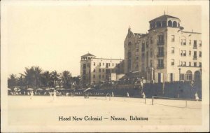 Nassau Bahamas Hotel New Colonial Real Photo Vintage Postcard