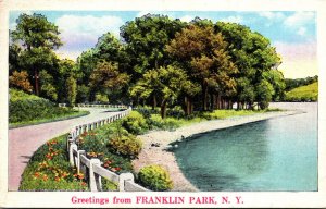 New Jersey Greetings From Franklin Park Country Road Scene 1936