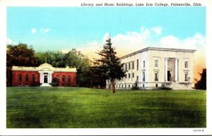 Ohio Painesville Library and Music Buildings Lake Erie College Curteich
