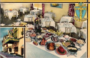 Hollywood, CA California  BIT OF SWEDEN RESTAURANT~Sunset Blvd  1948 Postcard