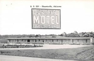 Blountsville Alabama Fred's Motel Vintage Postcard AA30779