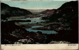 c1910 KILLARNEY IRELAND LAKES FROM KENMARE ROAD POSTCARD 34-247