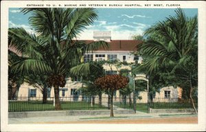 Key West Florida FL Marine and Veteran's Bureau Hospital Vintage Postcard