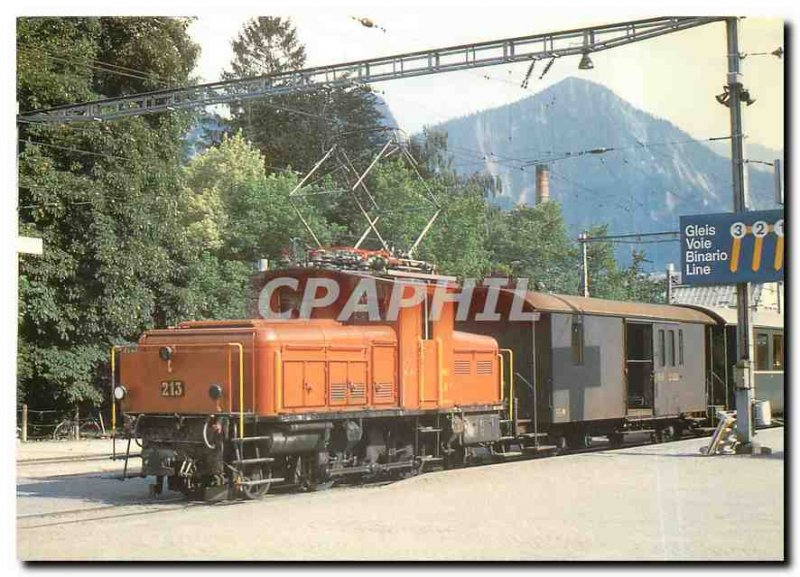 Postcard Modern Tram Genesis 2 4213 Maneuvering in Landquart station