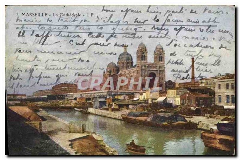 Old Postcard Marseille La Cathedrale