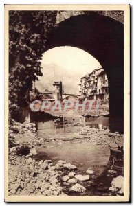 Postcard Old French Riviera Sospel A M Old Bridge and Bevera