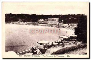 Old Postcard Perros Guirec View Generale De Trestraon