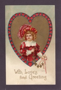 Antique Valentines Day postcardWith Love- Ellen Clapsaddle 1908