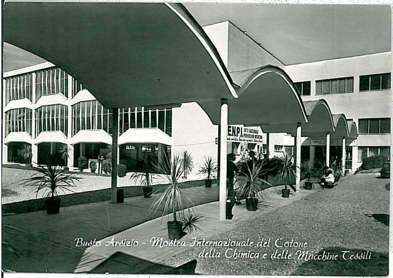 VINTAGE POSTCARD - VARESE : bust of Arsizio 1958: INTERNATIONAL COTTON EXHIBITION-