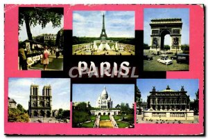 Modern Postcard The Paris booksellers Quays On The Eiffel Tower