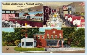 LOUISVILLE, Kentucky KY ~ Roadside GRUBER'S RESTAURANT Cocktail Lounge  Postcard