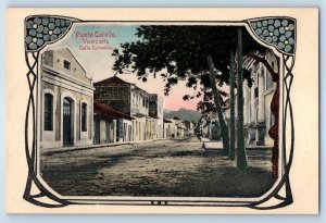 Carabobo Venezuela Postcard Colombia Street Puerto Cabello c1910 Antique