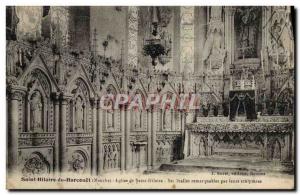 Postcard Old Saint Hilaire du Harcouet Church of Saint Hilaire Stalls