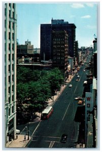 Memphis Tennessee TN Postcard Main Street Looking South Business Section c1960's