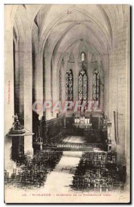 Old Postcard Saint Claude Interior of the cathedral